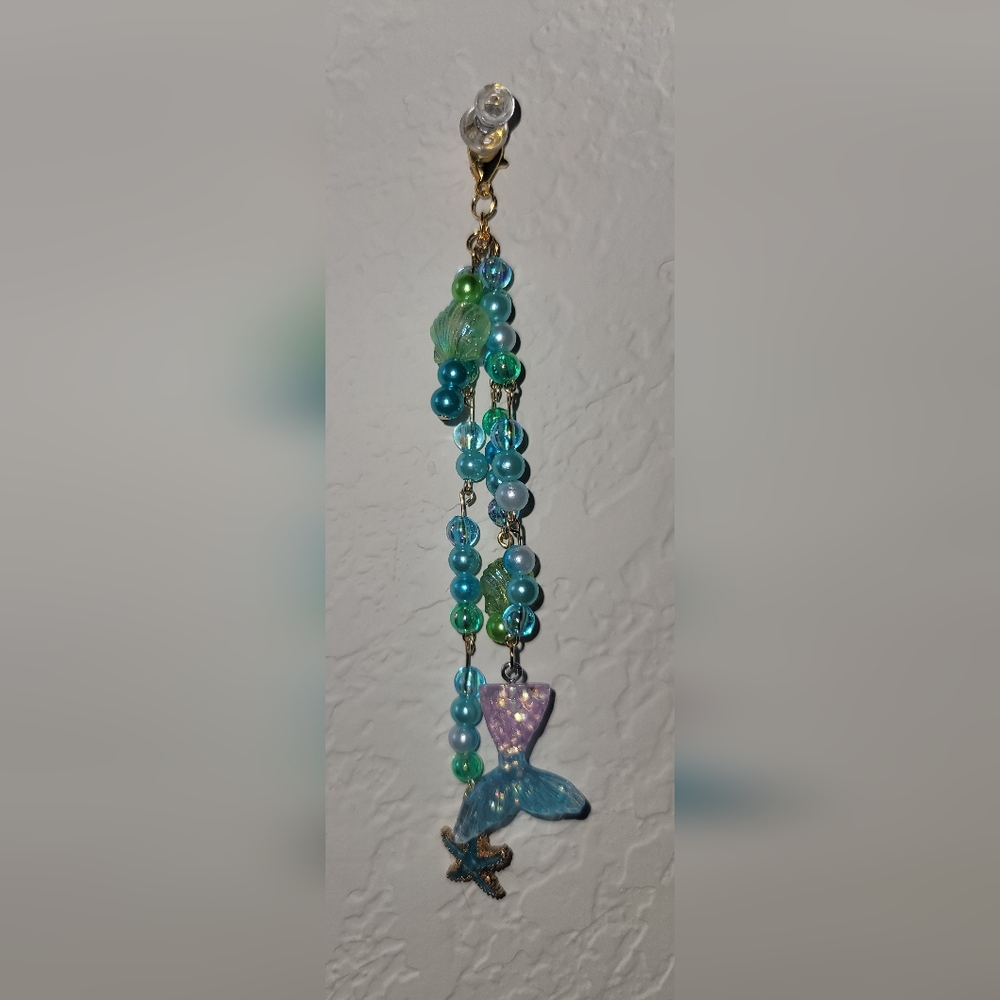 Under The Sea Inspired key chain beaded charm
